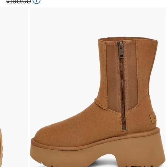 UGG , chestnut suede Heeled Boots, BRAND NEW !! no box, size 8. (8.5 runs big ) - Picture 5 of 12